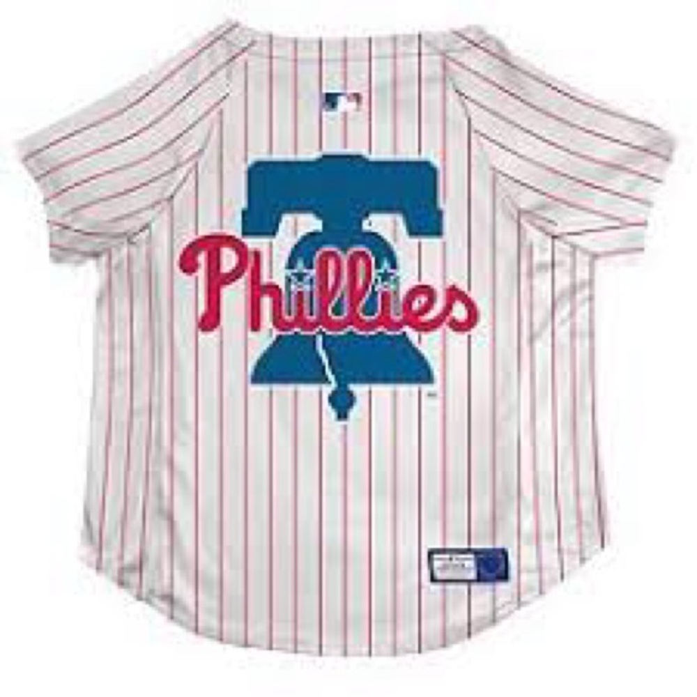 MLB Philidelphia PHILLIES pet stretch team logo jersey pet dog clothing XL NWT